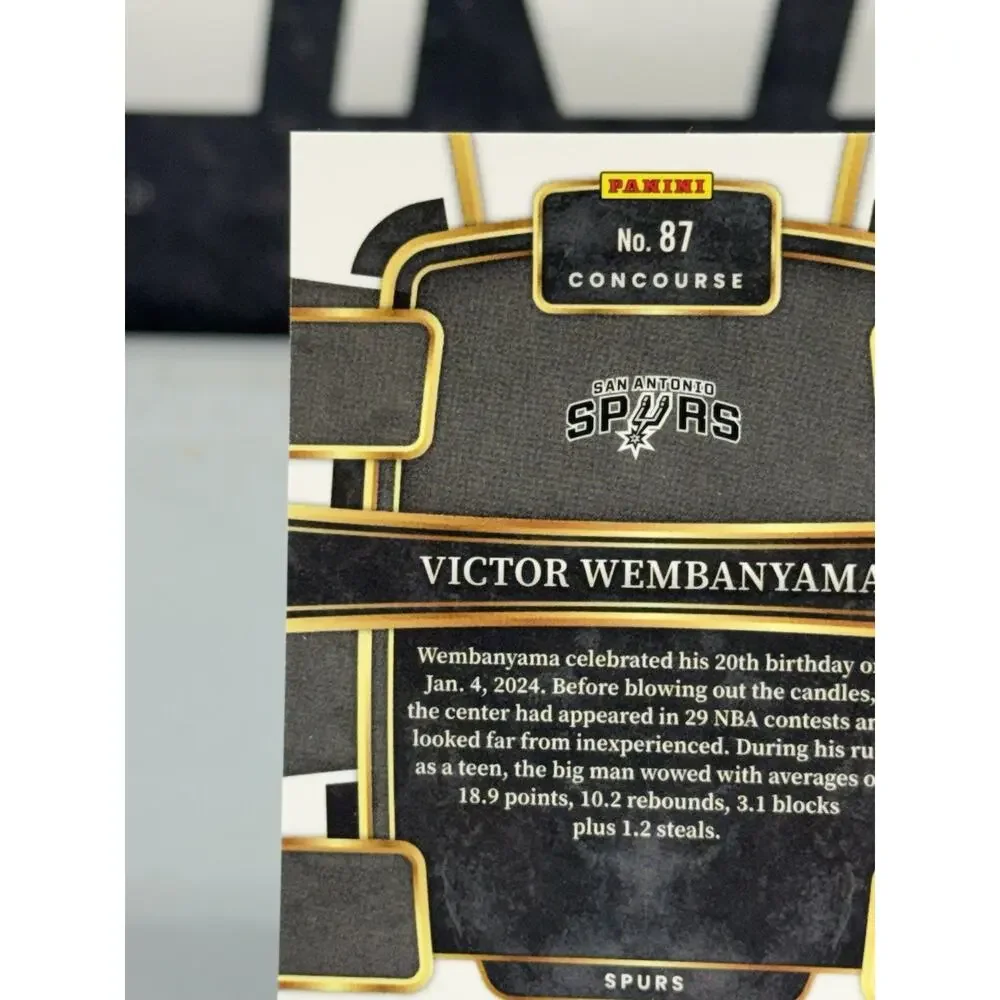 Victor Wembanyama 2023 Panini Select #87 Tectonic Prizm Rookie RC Concourse